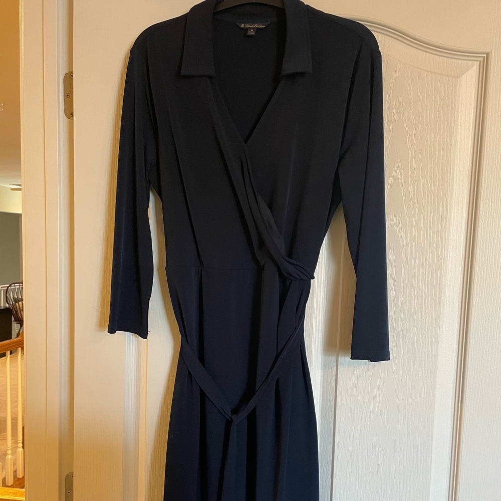 Brooks Brothers navy wrap dress size medium